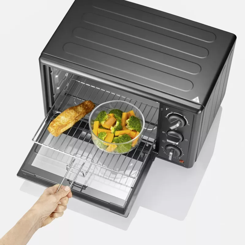 Elektryczny mini piekarnik SEVERIN TO 2078 — pojemność 20 l, 1600 W, czarny, wolnostojący