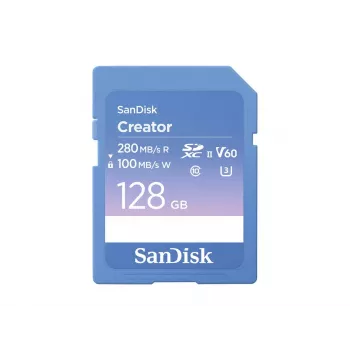 Karta pamięci SanDisk Creator SD UHS-II 128 GB, prędkość transferu do 280 MB/s