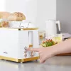 Toster Petra PT5032WVDE 2-kromkowy, kompaktowy toster elektryczny z 2 szczelinami