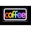 Neonowa tabliczka LED ActiveJet AJE-NEON COFFEE, wielokolorowa, USB 5V, montaż natynkowy, rama z tworzywa AS
