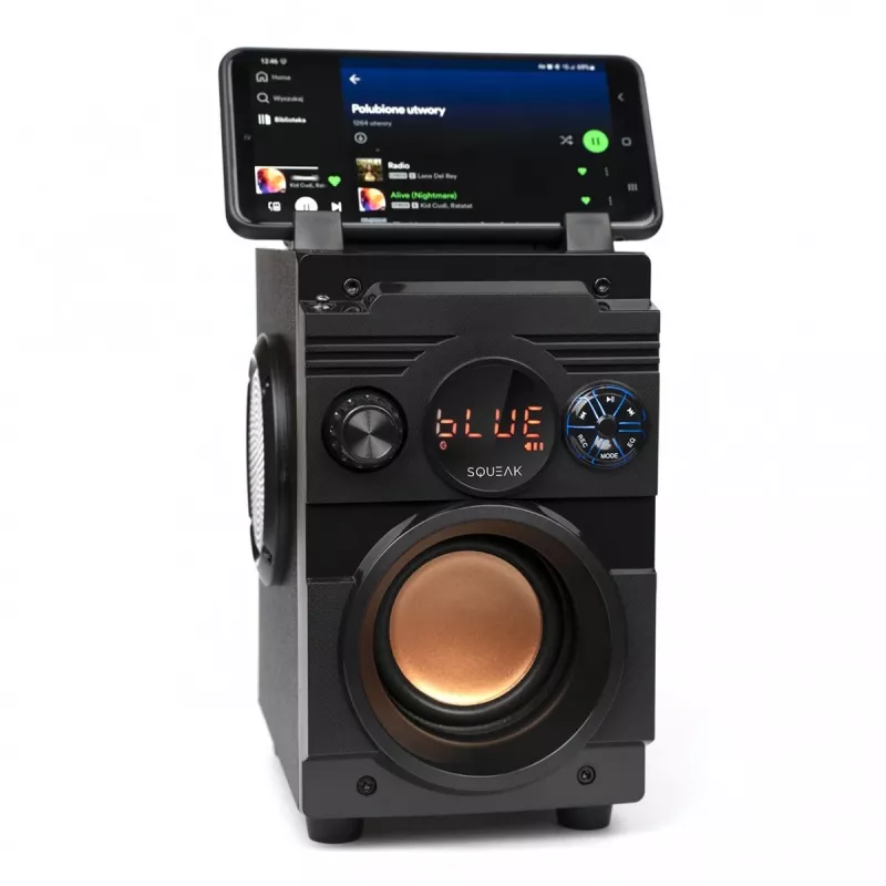 Głośnik Bluetooth 5.1 Squeak Bassblaster, Radio FM, Odtwarzacz MP3 SQ1001