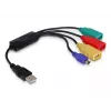 DeLock USB2.0 zewnętrzny 4-portowy koncentrator kablowy - Hub - 4 x USB2.0 - Desktop (61724)