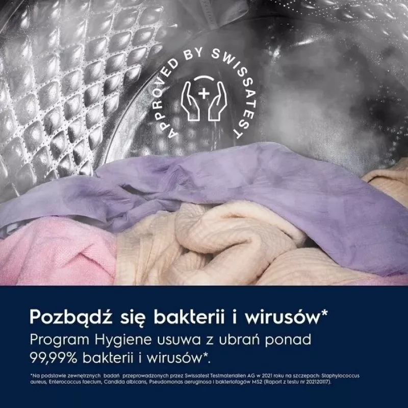 Wolnostojąca pralka Electrolux EW6F2484P, 8 kg, 1400 obr./min, klasa energetyczna A, bęben 53 L