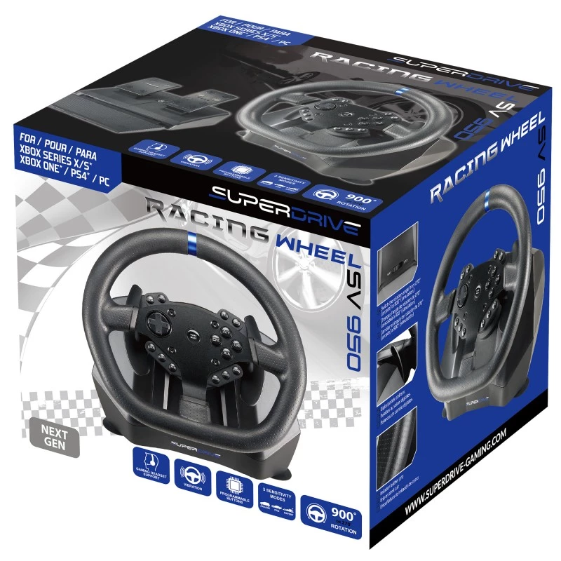 Kierownica + pedały Subsonic SA5640-NG Czarny PC PlayStation 4 Xbox One