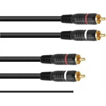 Kabel Cinch (RCA) Omnitronic 3020940N 2x2 uziemiony 1,5 m