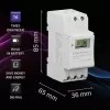 Elektroniczny przekaźnik czasowy na szynę DIN QOLTEC 50983, zasilany baterią, do obwodów automatyki