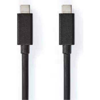 Kabel USB Nedis | USB 3.2 Gen 2x2 | Wtyk USB-C™ - Wtyk USB-C™ | 100 W | 4K@60Hz | 20 Gb/s | niklowany | 2,00 m | Okrągły | PVC | Czarny | Pudełko