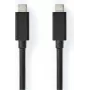Kabel USB Nedis | USB 3.2 Gen 2x2 | Wtyk USB-C™ - Wtyk USB-C™ | 100 W | 4K@60Hz | 20 Gb/s | niklowany | 2,00 m | Okrągły | PVC | Czarny | Pudełko