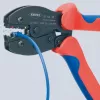 Narzędzie do zaciskania Knipex PreciForce model 975236 SB — izolowane uchwyty w kolorze czarnym, niebieskim i czerwonym