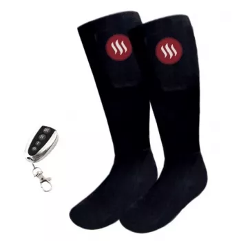 Skarpety sportowe Glovii GQ2L unisex L z wbudowanym elementem grzewczym, mieszanka bawełny i elastanu, czarno-czerwone