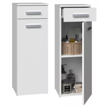 Półkolumna łazienkowa z szufladą Top E Shop Nel 30×30×85 cm biała matowa