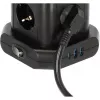 Wieża listwy zasilającej Brennenstuhl 1153560010 — 8 gniazd, 2×USB-A, 1×USB-C, czarna