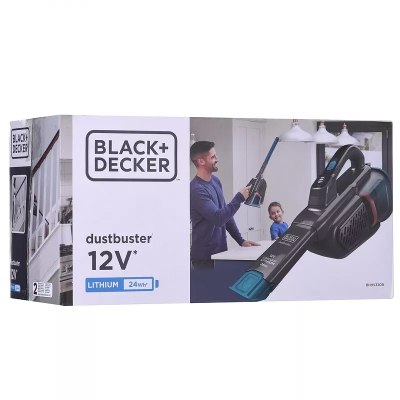 Odkurzacz ręczny Czarny & Decker Dustbuster BHHV320B-QW, bezprzewodowy 12V Li‑Ion, 0,7 L bezworkowy, siła ssania 25 AW