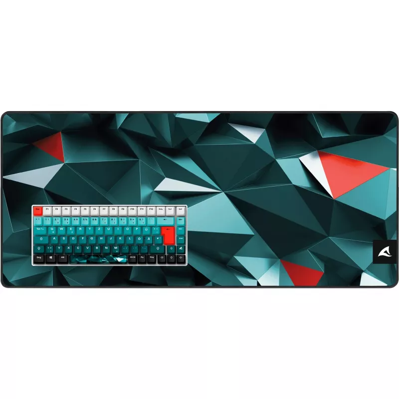 Klawiatura Sharkoon SKILLER SGK50 S3 Design Bundle D1 szaro-zielona czerwona — przewodowa klawiatura gamingowa, kompaktowy układ