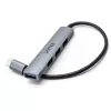 Hub USB-C Unitek H1208B — 1x USB-A 5 Gb/s, 3x USB-A 2.0, host USB-C, obudowa aluminiowa, kabel 0,20 m