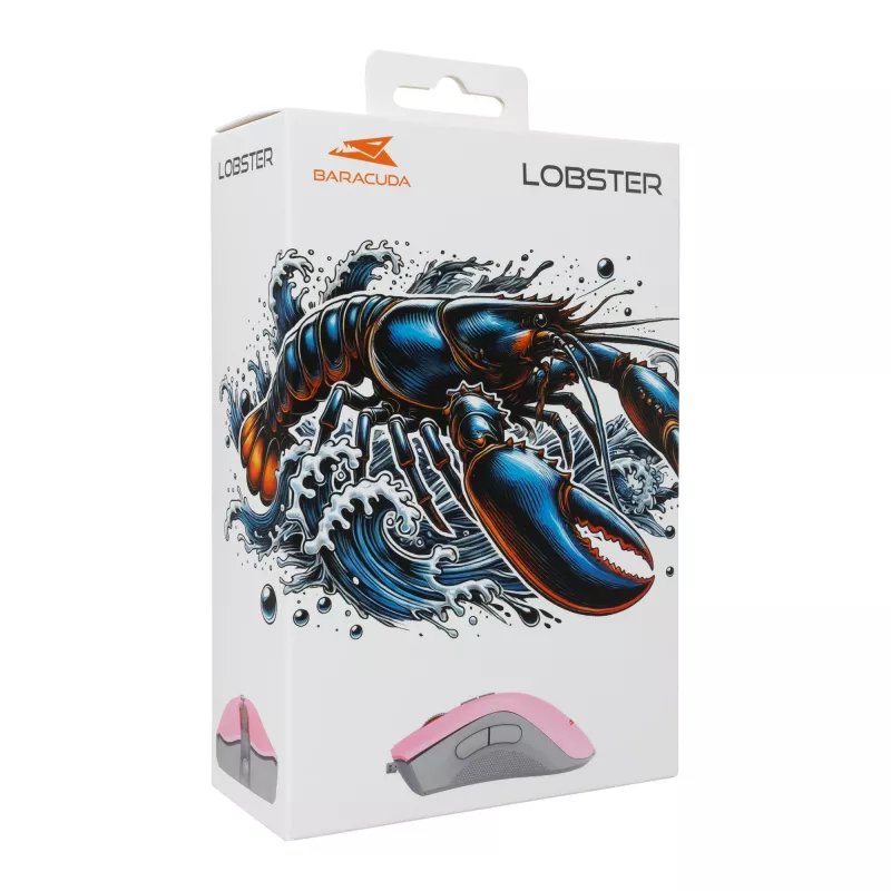 Mysz Baracuda BGM-084 Lobster Pink USB