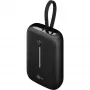Przenośny Power Bank Goobay 10 000 mAh ze zintegrowanym kablem USB-C – 20 W, kompaktowy, podróżny (76251)