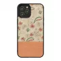 Etui ochronne na telefon man and wood do iPhone 12 Pro Max — różowy kwiat na czarnym
