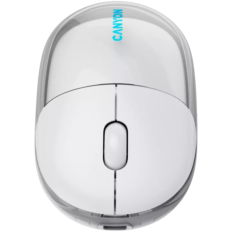 Mysz CANYON OnClick 24 BT/bezprzewodowa przezroczysta/biała