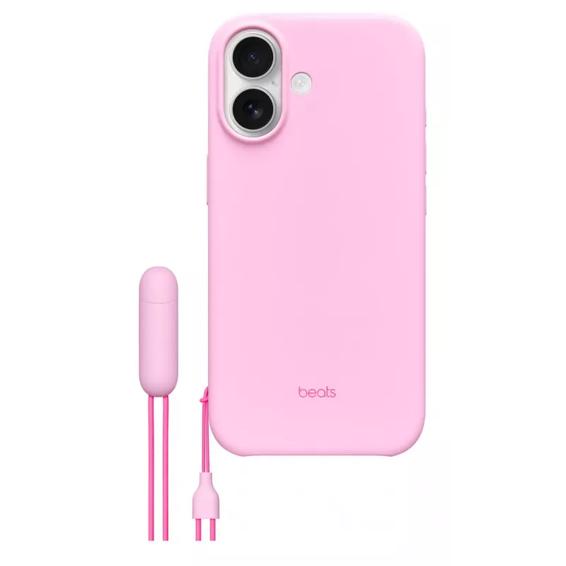 Etui z podstawką do iPhone 17 Apple Beats z MagSafe i sterowaniem aparatem, różowo-kamyczkowy, PC i mikrofibra