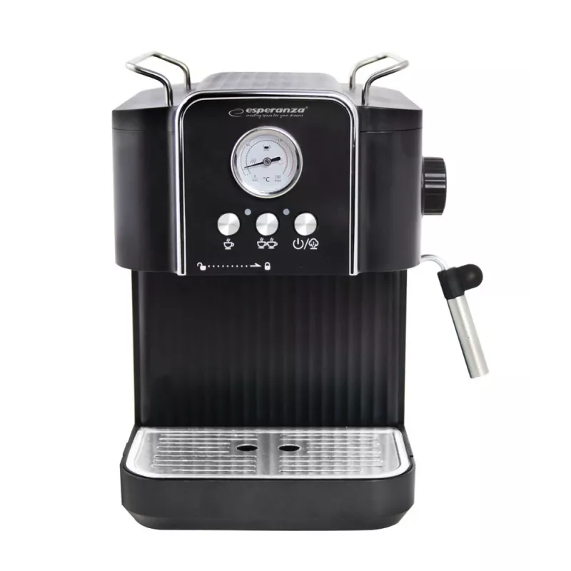 Ekspres do kawy ESPERANZA EKC010 — zbiornik na wodę 1,8 l, 850 W, 20 barów, wbudowany spieniacz mleka