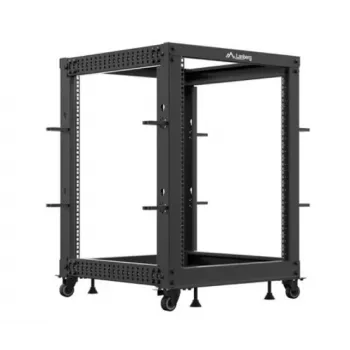 Stojący stelaż Lanberg OR01-6115-B 15U Czarny 600 kg nośność