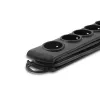 Listwa przeciwprzepięciowa Qoltec 50112 Czarna 6 gniazd AC 230V 3m