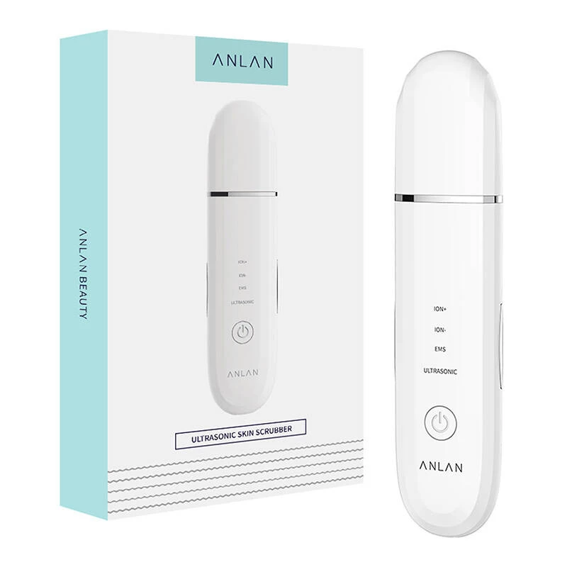 Ultrasoniczny Peeling Kawitacyjny ANLAN ALCPJ07-02 — biały, urządzenie do ultradźwiękowej eksfoliacji i głębokiego oczyszczania