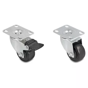 Kółka obrotowe DeLOCK 66754 Czarny Srebrny Stal 5 cm Średnica