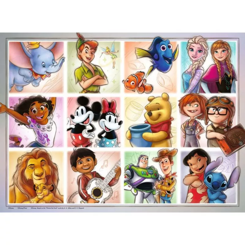 Puzzle dla dzieci Ravensburger Disney Multicharacter — 100 elementów, układanka dla dzieci