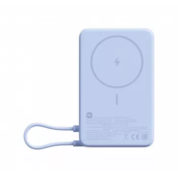 Power bank Xiaomi BHR08PCGL 5900 mAh Li‑Ion z ładowaniem bezprzewodowym, USB‑C, niebieski