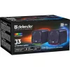 Głośniki komputerowe DEFENDER J3 2.0 6W LED USB, 2×3 W RMS, 90–20000 Hz, 3,5 mm, czarne
