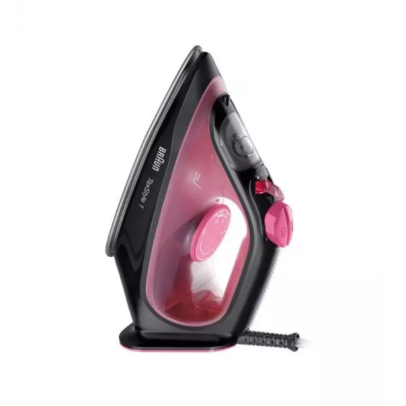 Braun TexStyle 1 Żelazko parowo-suche Ceramiczna stopa 2000 W Czarny, Fioletowy