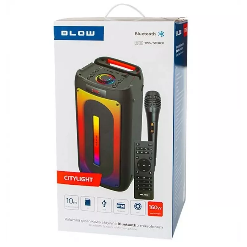 Bluetooth speaker CityLIGHT + remote control + microphone