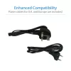 Stacja dokująca Eaton Tripp Lite USB-C, potrójny wyświetlacz - 4K HDMI/DisplayPort, VGA, USB 3.2 Gen 1, hub USB-A/USB-C, GbE, ładowanie 100W PD, międzynarodowe kable zasilające