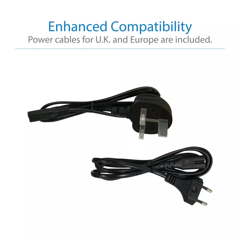 Stacja dokująca Eaton Tripp Lite USB-C, potrójny wyświetlacz - 4K HDMI/DisplayPort, VGA, USB 3.2 Gen 1, hub USB-A/USB-C, GbE, ładowanie 100W PD, międzynarodowe kable zasilające
