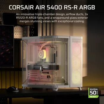 Obudowa PC Corsair AIR 5400 RS-R ARGB Midi Tower Biała