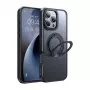 Etui ochronne Mcdodo PC-4932 do iPhone 16 Pro z wbudowaną podstawką, czarne