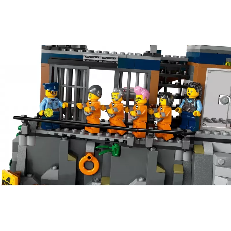 LEGO City Zabawka konstrukcyjna Posterunek policji Wyspa więzienna 60419 — 980 elementów, 7 minifigurek, 370×400×160 mm