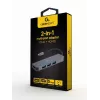 Stacja dokująca USB-C do laptopa GEMBIRD A-CM-COMBO2-01 — USB 3.2 Gen 1 Type-C, 3× USB-A, 1× HDMI, szary