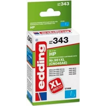 wkład do drukarki edding EDD-343 cyjan kompatybilny z HP 951XL CN046AE