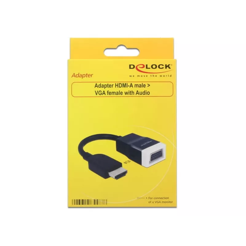 Adapter kabla wideo HDMI Typ A VGA D-Sub + 3,5 mm DeLOCK 65587