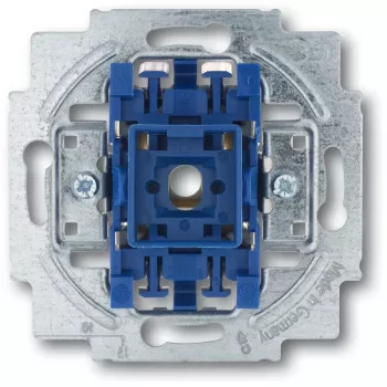 Moduł przełącznika jednobiegunowego Busch‑Jaeger 2020 US‑206, 1P, 10 A, 250 V, niebieski metalizowany, 71×71×25 mm