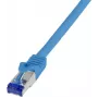 Logilink Professional Ultraflex - Kabel krosowy - RJ-45 (M) do RJ-45 (M) - 0,25 m - 6 mm - S/FTP - Cat.7 (kabel) / CAT 6a (porty) - bezhalogenowy, formowany, z osłoną zaczepu - niebieski, R