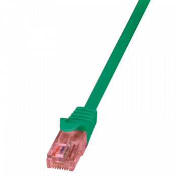 Kabel sieciowy LOGILINK 0,25 m Cat6 U/UTP ze złączami RJ-45, zielony