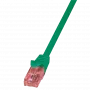 Kabel sieciowy LOGILINK 0,25 m Cat6 U/UTP ze złączami RJ-45, zielony