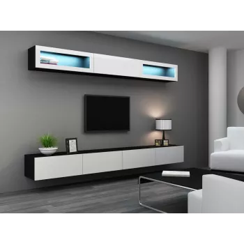 Cama Szafka VIGO 90 pełna 90/35/32 czarny/biały połysk