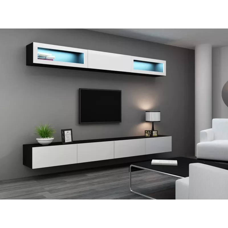 Cama Szafka VIGO 90 pełna 90/35/32 czarny/biały połysk