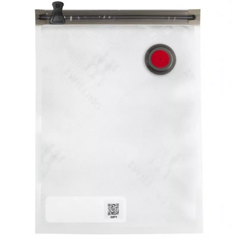 Pojemnik do pakowania próżniowego ZWILLING 36807-007-0, prostokątny plastikowy pojemnik na żywność, 1,1 l i 2,3 l, hermetyczna pokrywka z możliwością blokowania, odłączany, półprzezroczysty biały