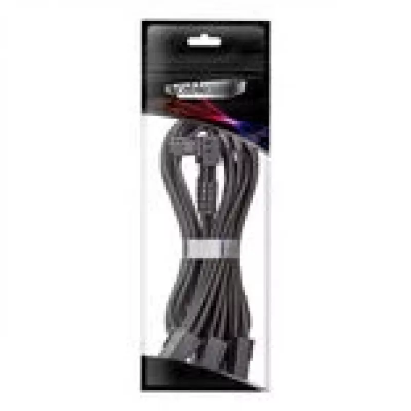 Osłonięty kabel ModMesh 12V 2x6 na 3x 8‑Pin, CableMod StealthSense (czarny), wariant A
